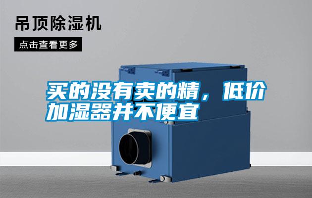 买的没有卖的精，低价加湿器并不便宜