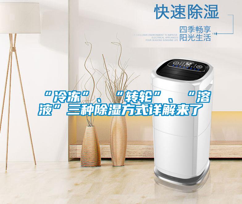 “冷冻”、“转轮”、“溶液”三种除湿方式详解来了