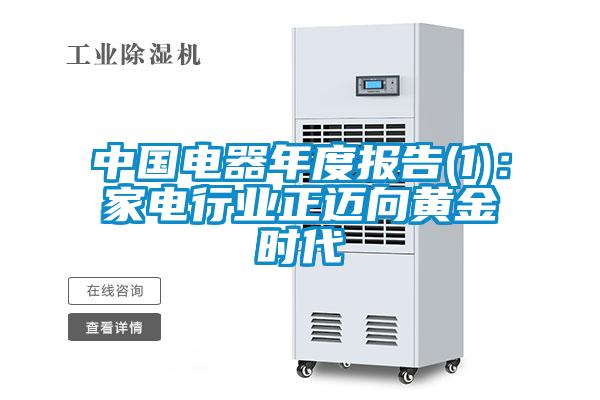 中国电器年度报告(1)：家电行业正迈向黄金时代