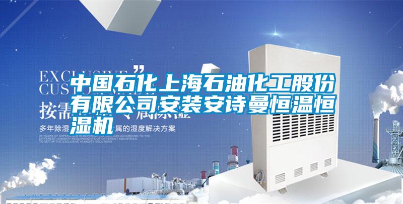 中国石化上海石油化工股份有限公司安装麻豆APP官网恒温恒湿机