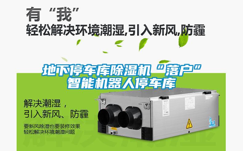 地下停车库麻豆视频黄网站“落户”智能机器人停车库
