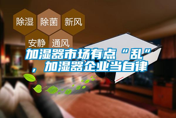 加湿器市场有点“乱”，加湿器企业当自律