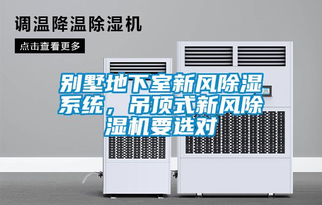 别墅地下室新风除湿系统，吊顶式新风麻豆视频黄网站要选对