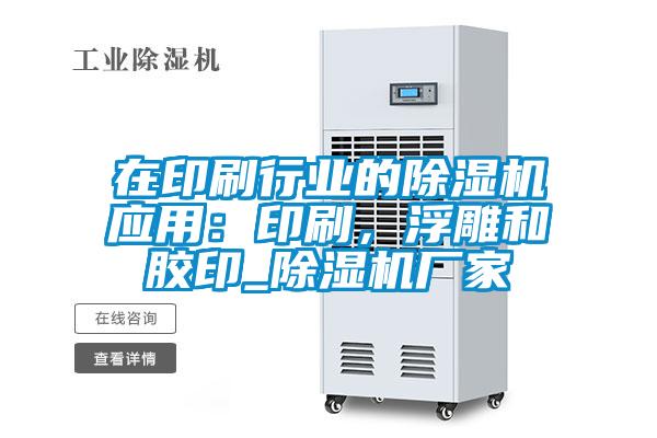 在印刷行业的麻豆视频黄网站应用：印刷，浮雕和胶印_麻豆视频黄网站厂家