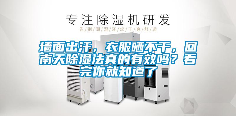 墙面出汗，衣服晒不干，回南天除湿法真的有效吗？看完你就知道了