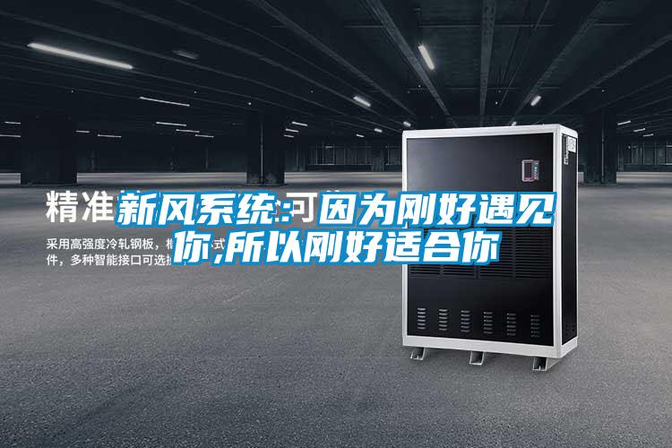 新风系统：因为刚好遇见你,所以刚好适合你