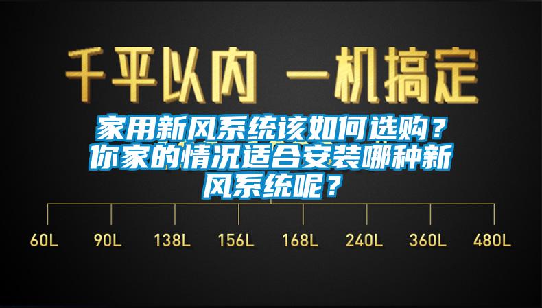 家用新风系统该如何选购？你家的情况适合安装哪种新风系统呢？