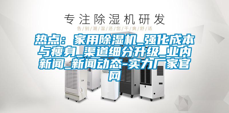 热点：家用麻豆视频黄网站_强化成本与瘦身_渠道细分升级_业内新闻_新闻动态-实力厂家官网