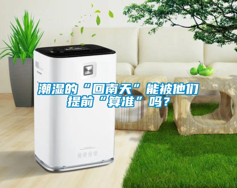 潮湿的“回南天”能被他们提前“算准”吗？