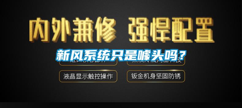 新风系统只是噱头吗？