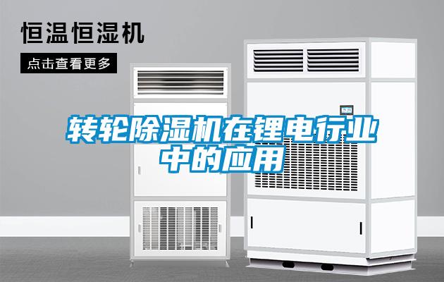 转轮麻豆视频黄网站在锂电行业中的应用
