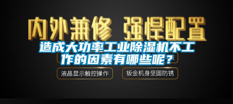 造成大功率工业麻豆视频黄网站不工作的因素有哪些呢？