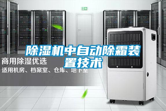麻豆视频黄网站中自动除霜装置技术