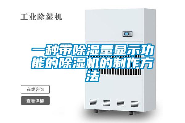 一种带除湿量显示功能的麻豆视频黄网站的制作方法