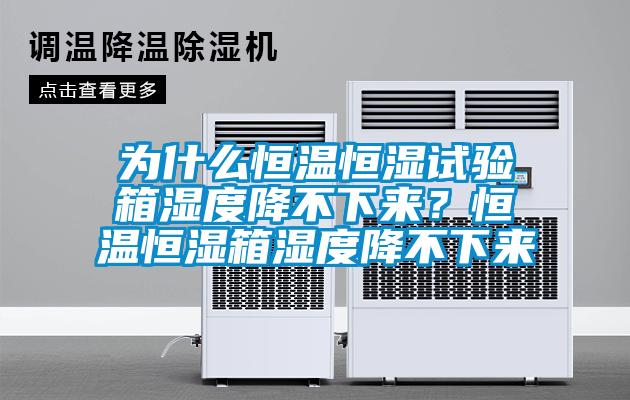 为什么恒温恒湿试验箱湿度降不下来？恒温恒湿箱湿度降不下来