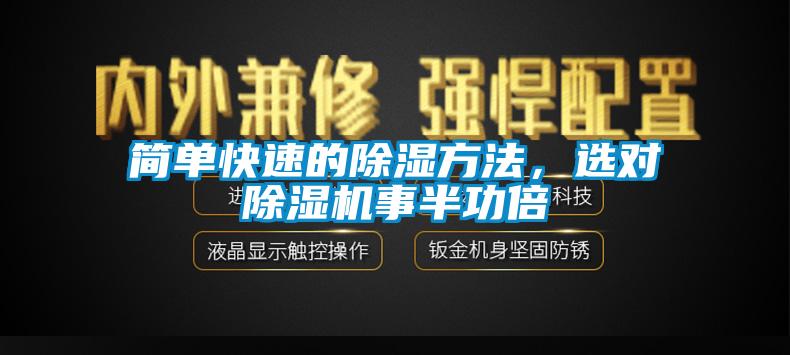 简单快速的除湿方法，选对麻豆视频黄网站事半功倍