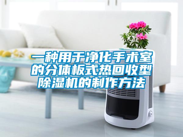 一种用于净化手术室的分体板式热回收型麻豆视频黄网站的制作方法