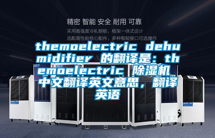 themoelectric dehumidifier 的翻译是：themoelectric 麻豆视频黄网站 中文翻译英文意思，翻译英语