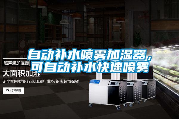 自动补水喷雾加湿器，可自动补水快速喷雾
