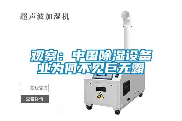 观察：中国除湿设备业为何不见巨无霸