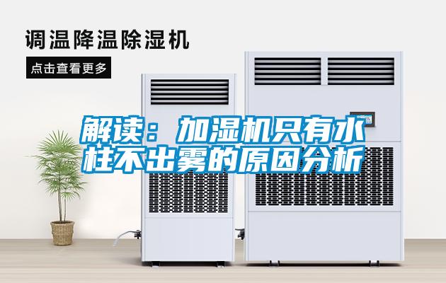 解读：加湿机只有水柱不出雾的原因分析