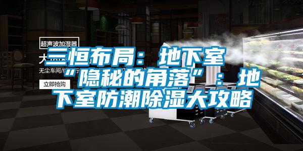 三恒布局：地下室≠“隐秘的角落”：地下室防潮除湿大攻略