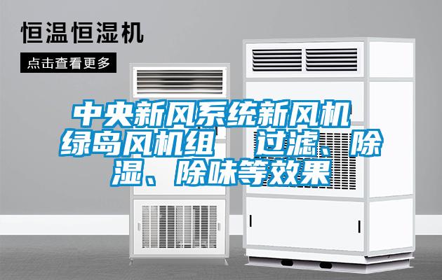 中央新风系统新风机 绿岛风机组  过滤、除湿、除味等效果