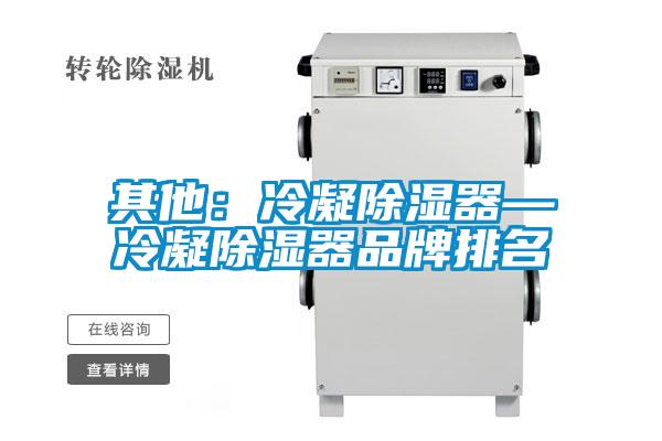 其他：冷凝除湿器—冷凝除湿器品牌排名