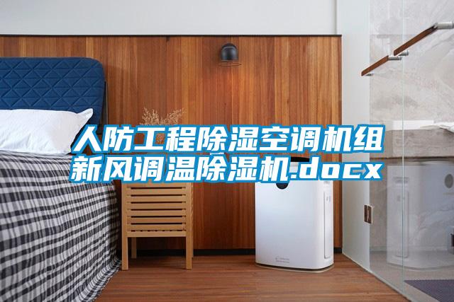 人防工程除湿空调机组新风调温麻豆视频黄网站.docx