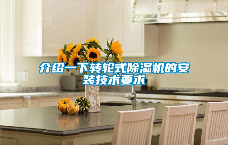 介绍一下转轮式麻豆视频黄网站的安装技术要求
