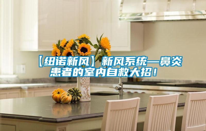 【纽诺新风】新风系统—鼻炎患者的室内自救大招！