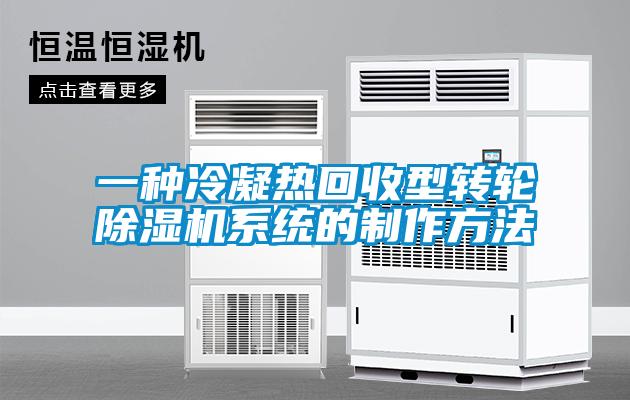一种冷凝热回收型转轮麻豆视频黄网站系统的制作方法