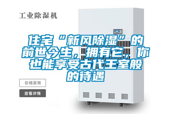 住宅“新风除湿”的前世今生，拥有它，你也能享受古代王室般的待遇