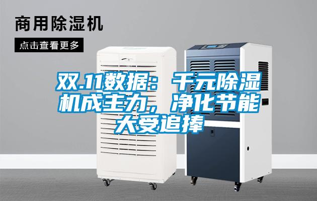 双.11数据：千元麻豆视频黄网站成主力，净化节能大受追捧