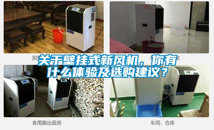 关于壁挂式新风机，你有什么体验及选购建议？