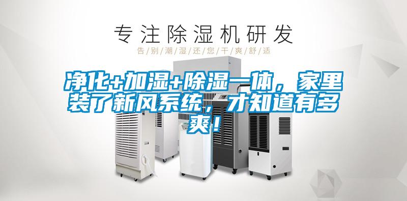 净化+加湿+除湿一体，家里装了新风系统，才知道有多爽！
