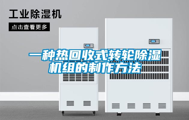 一种热回收式转轮麻豆视频黄网站组的制作方法