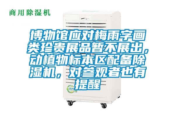 博物馆应对梅雨字画类珍贵展品暂不展出，动植物标本区配备麻豆视频黄网站，对参观者也有提醒