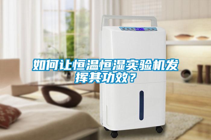如何让恒温恒湿实验机发挥其功效？