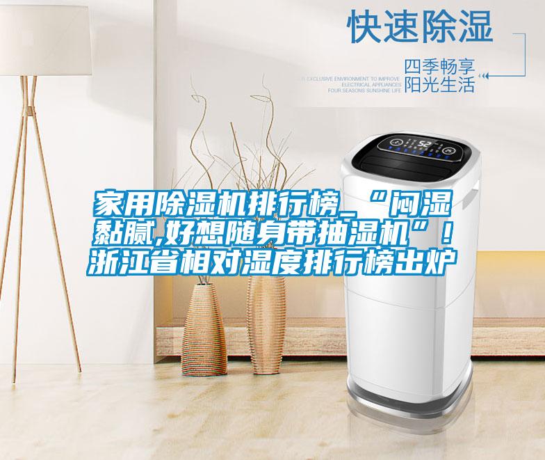 家用麻豆视频黄网站排行榜_“闷湿黏腻,好想随身带抽湿机”!浙江省相对湿度排行榜出炉