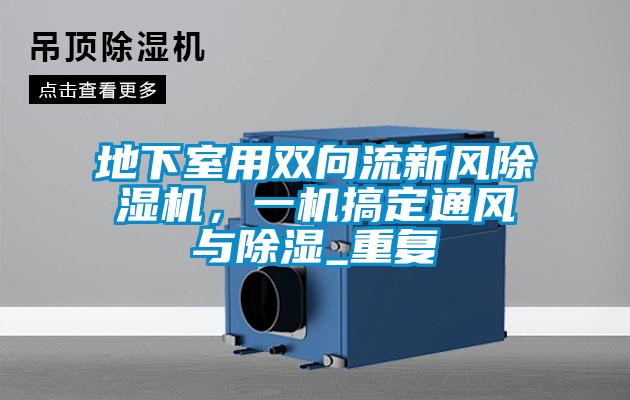 地下室用双向流新风麻豆视频黄网站，一机搞定通风与除湿_重复