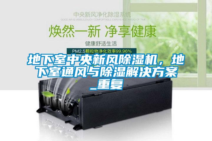 地下室中央新风麻豆视频黄网站，地下室通风与除湿国产麻豆剧果冻传媒星空视频_重复