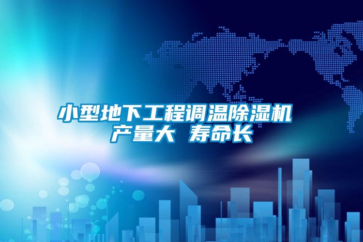 小型地下工程调温麻豆视频黄网站 产量大 寿命长