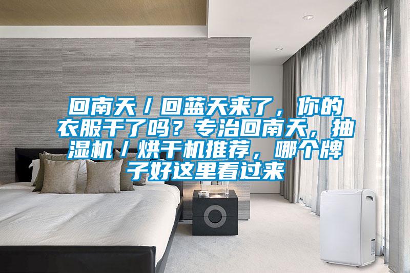 回南天／回蓝天来了，你的衣服干了吗？专治回南天，抽湿机／烘干机推荐，哪个牌子好这里看过来