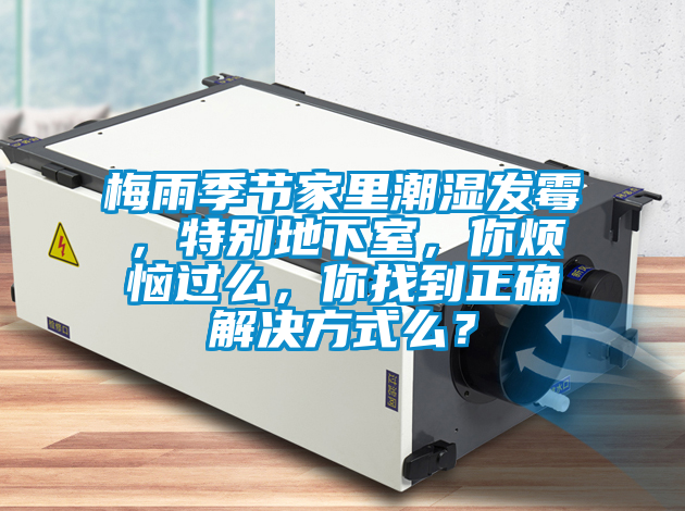 梅雨季节家里潮湿发霉，特别地下室，你烦恼过么，你找到正确解决方式么？