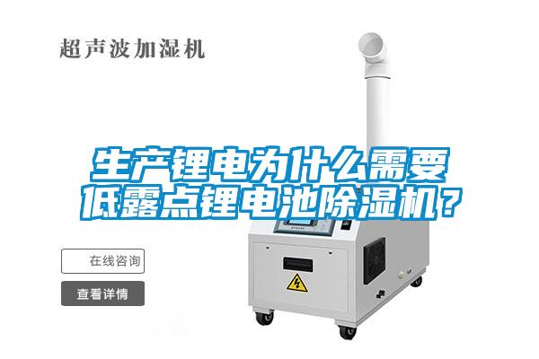 生产锂电为什么需要低露点锂电池麻豆视频黄网站？
