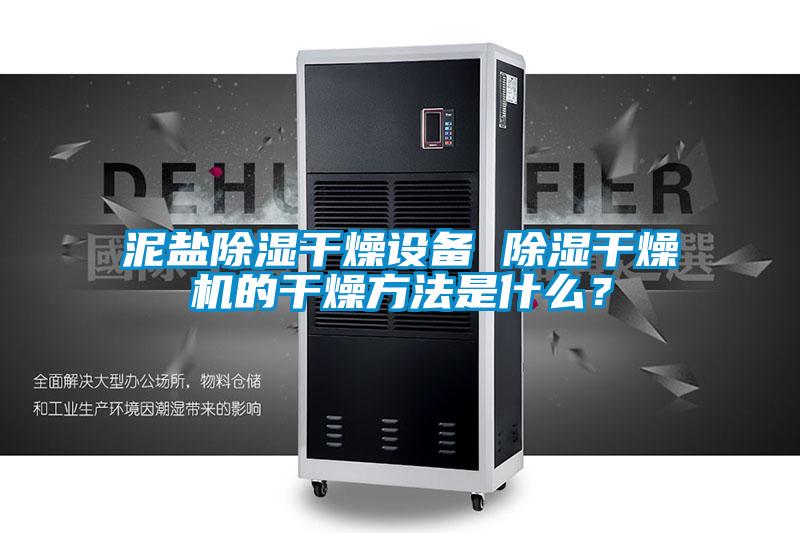 泥盐除湿干燥设备 除湿干燥机的干燥方法是什么？