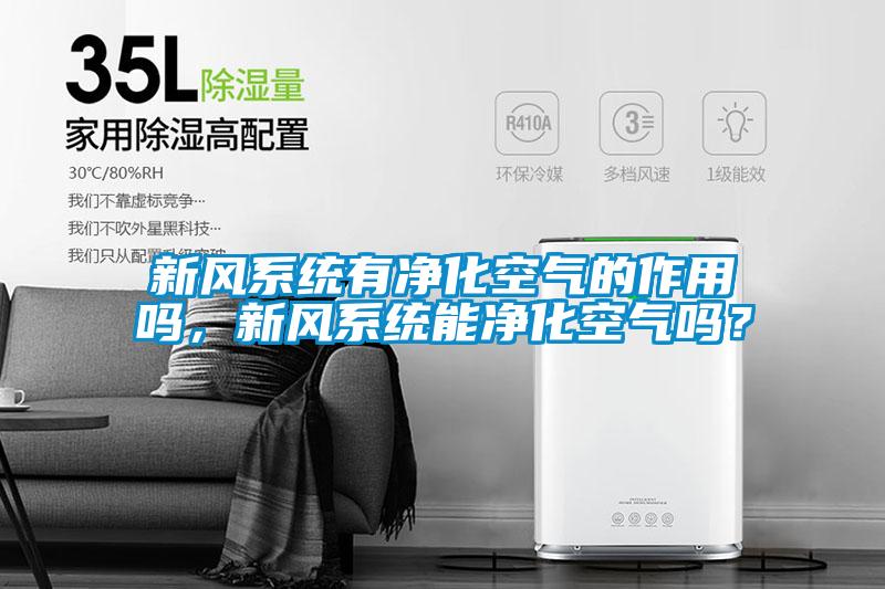 新风系统有净化空气的作用吗，新风系统能净化空气吗？