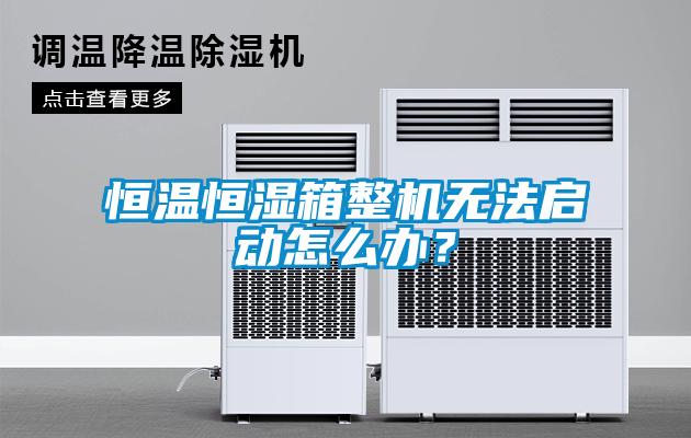 恒温恒湿箱整机无法启动怎么办？