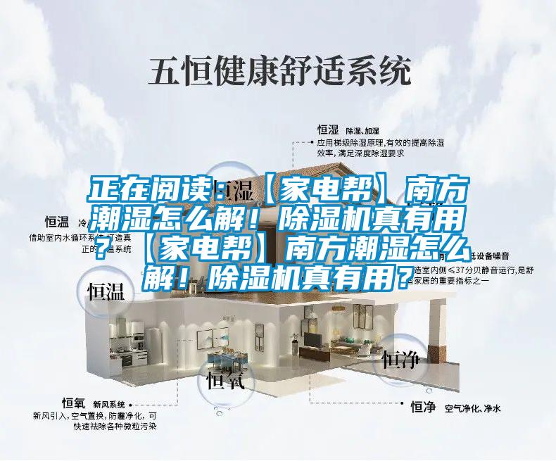 正在阅读：【家电帮】南方潮湿怎么解！麻豆视频黄网站真有用？【家电帮】南方潮湿怎么解！麻豆视频黄网站真有用？